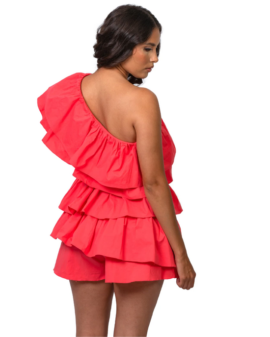 Load image into Gallery viewer, Short Ruffle Romper
