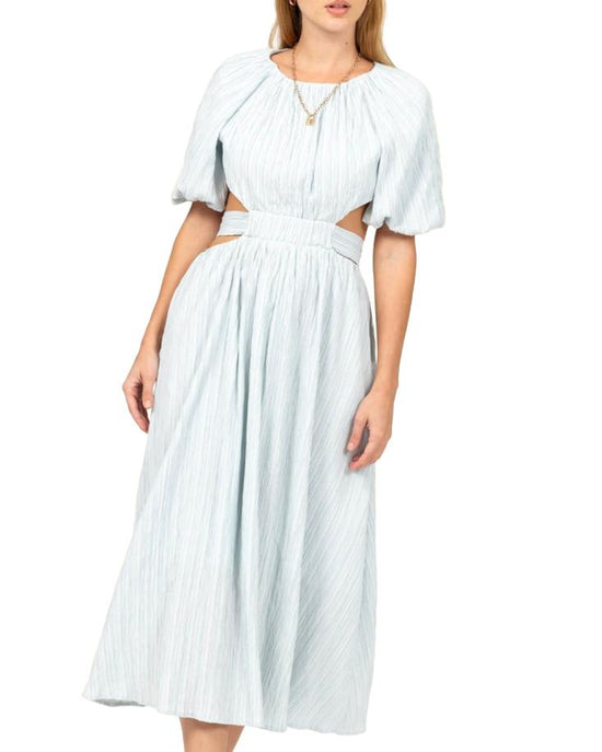 Load image into Gallery viewer, White Unforgettable Cutout Midi Dress
